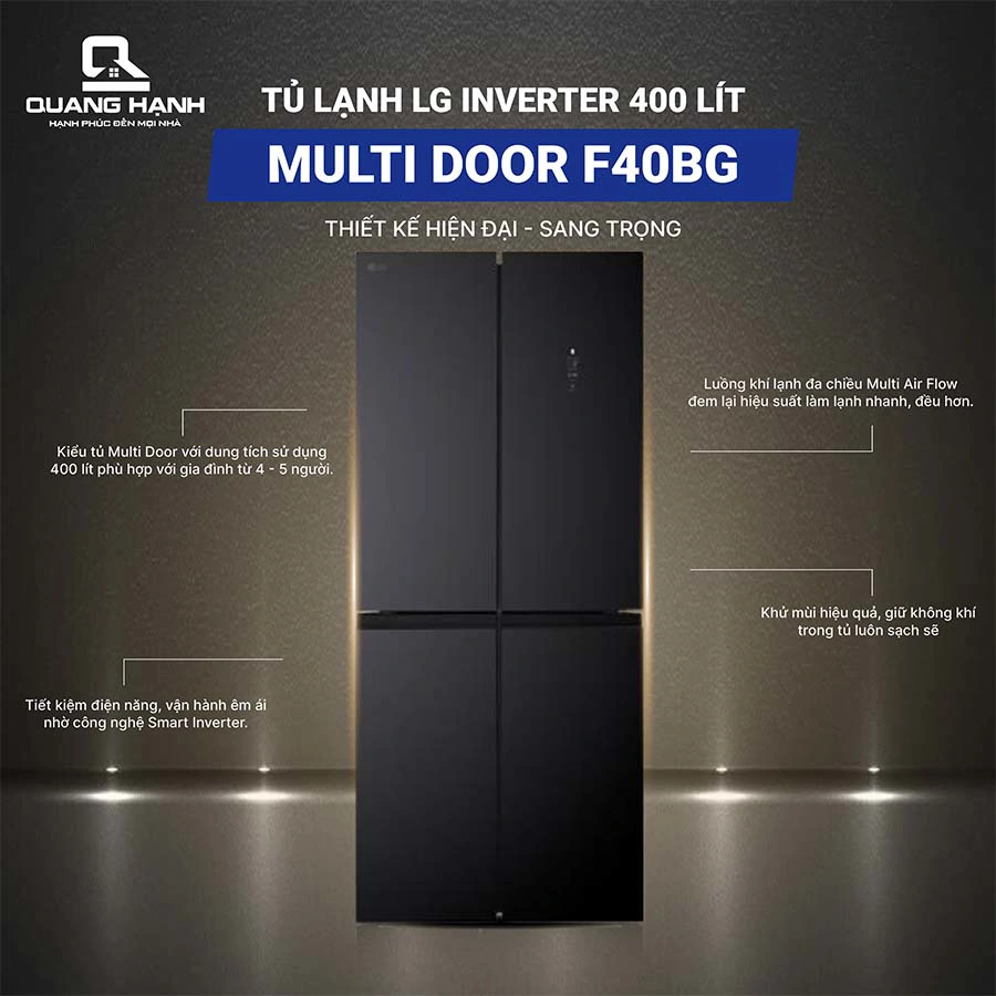 Tủ lạnh LG Inverter 400 lít Multi Door F40BG  QH246966 1